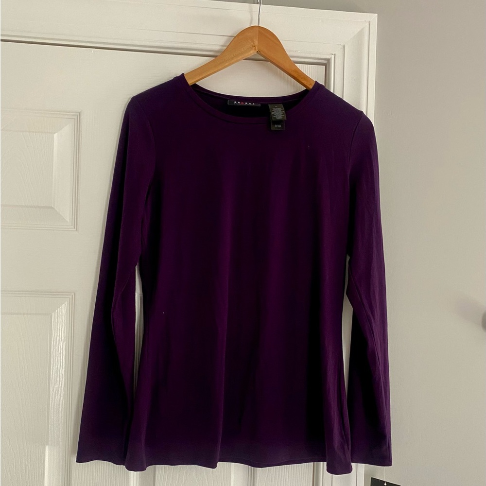 Brand New Plum Color Cotton Long Sleeve Shirt Medium